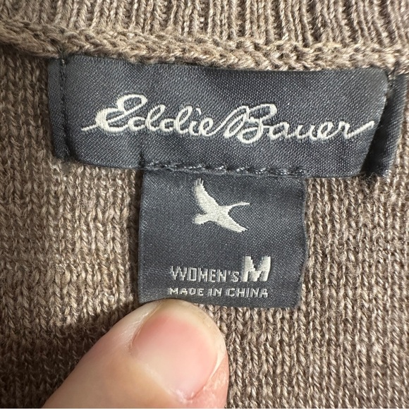 Eddie Bauer lightweight open front striped cardigan, size M, cotton, fall, layer - Picture 4 of 11